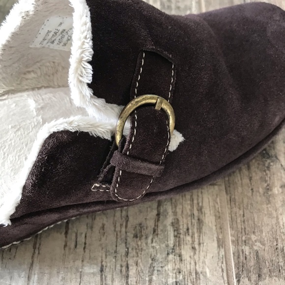 White Mountain Suede Mules Faux Fur Lined - Picture 4 of 8